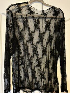 BloomChic Sheer Soft Lace Slim-Fit T-shirt 1X 14/16